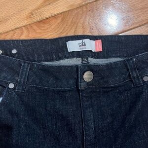 Cabi flared dark rinse jeans